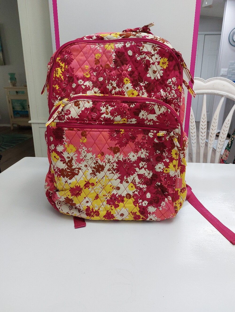 Vera Bradley Large Bancroft Backpack Starstruck Daisies NWOT